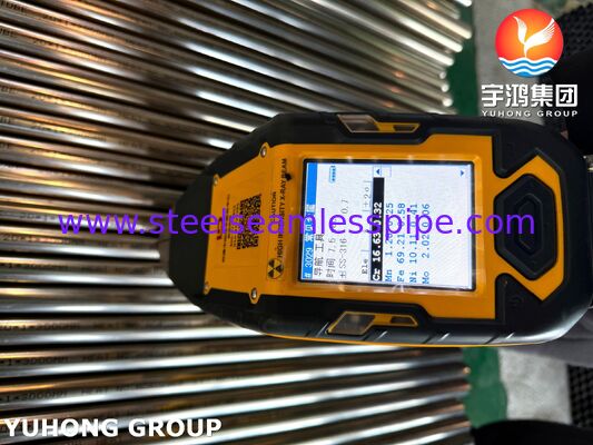 A249 TP316L Roestvrijstalen gelaste buis, helder geglooid, voor warmtewisselaar/ketel/condensator