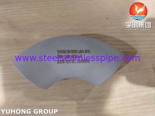 DIN 86090 CuNiFe 90-10 bocht C70600 voor scheepsbouw, maritieme techniek en zeewaterleidingsystemen