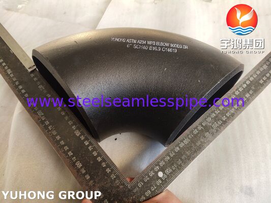 Naadloze koolstofstaal stomplas pijpfittingen, A234 WPB-elleboog voor drukleidingen ASME B16.9
