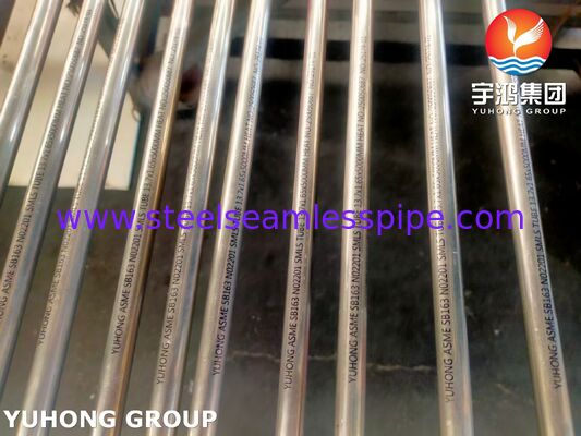 ASME SB163 UNS N02201 Naadloos nikkelbuis voor warmtewisselaar en condensator
