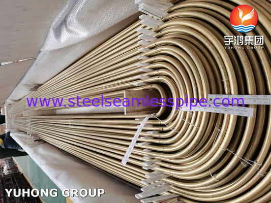 ASME SB111 C68700 Arsenisch Aluminium Messing U-bocht naadloze buis met impingerende aanval