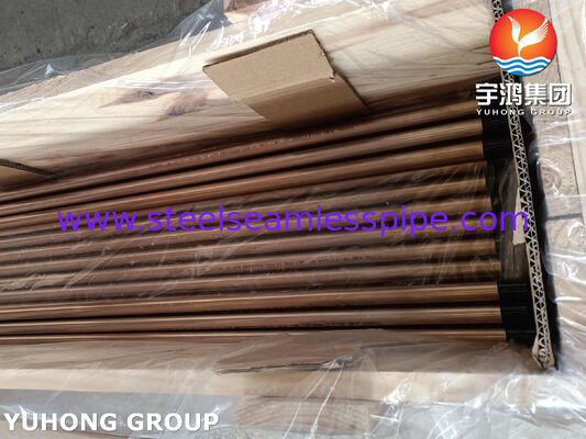 Koperen legeringsbuis Admiratybuis ASME SB111 C70600 O61 SMLS 19.05X1.65X8000MM Warmtewisselaar Zeewaterapparatuur Toepassing