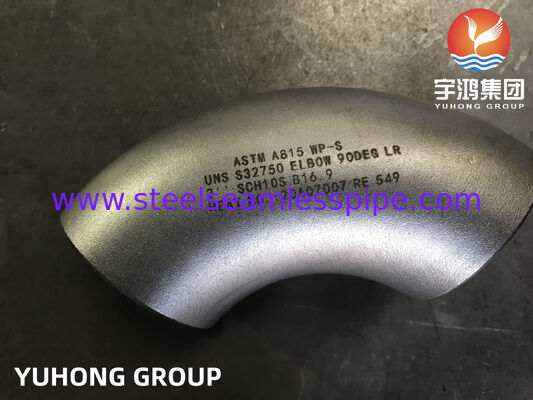 ASTM A815 UNS S32750 WP-S Elbow, Duplex roestvrij staal buisstuk B16.9
