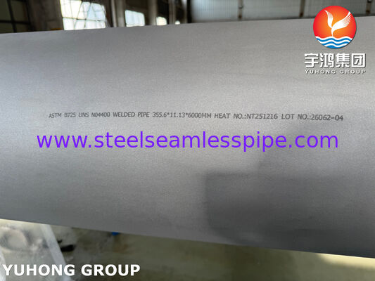 ASME SB725 UNS N04400 Monel 400 Nikkel gelegeerd staal gelaste buis voor olie- en gas mariene projecten