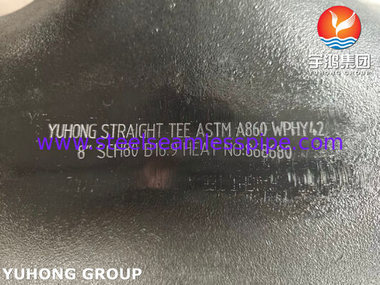 ASTM A860 WPHY 42 Koolstofstaal Recht T-stuk ASME B16.9 Stalen Buttweld Pijpfittingen