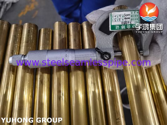 Naadloze buis van koperlegering ASTM B111 C44300 C70600 C71500 C68700 C71640 Luchtkoeler Radiator Condensor Toepassing