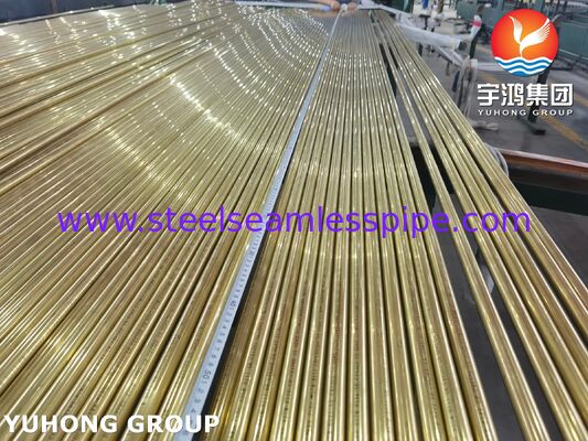 Naadloze buis van koperlegering ASTM B111 C44300 C70600 C71500 C68700 C71640 Luchtkoeler Radiator Condensor Toepassing