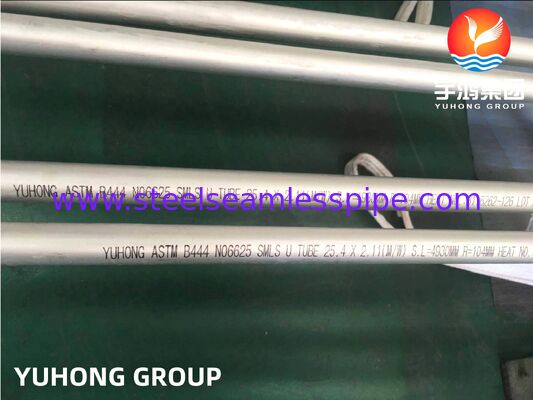 ASTM B444 Inconel 625 naadloze U-bochtbuis voor schelp- en buizenwarmtewisselaars