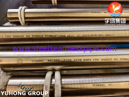 ASTM B464 UNS N08020 CARPENTER 20 NICKEL ALLOY GELASTE PIJP NS143
