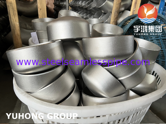 ASTM A403 WP316L Roestvrij Staal Butt Weld Dop ASME B16.9 Gezandstraald voor Industriële Leidingen