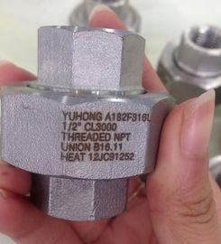 RVS gesmede montage, A182 F304L, F316L, ASME B16.11, NPT, SW, 90 ° ELOW, 3000 #, 6000 #, 1/2 &quot;