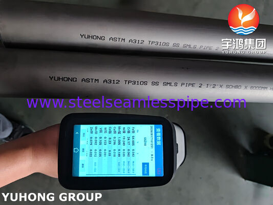 ASTM A312 TP310S / 1.4845 / UNS S31008 Stainless Steel Seamless Pipe , Pickled and Annealed