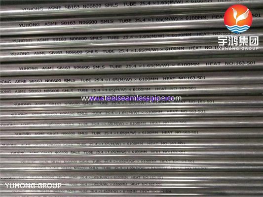 Nicke Alloy buis Inconel 600 naadloze buis voor warmtewisselaar SB163 UNS N06600