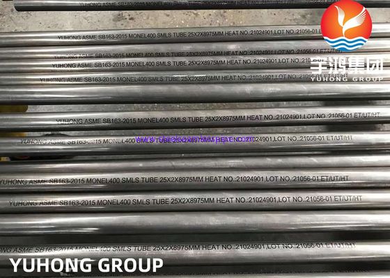 ASME SB163 UNS N04400 / Monel 400 Nickel alloy naadloze warmtewisselaarbuis