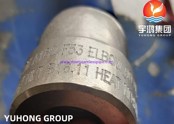 GESMEED 90 GR.-DE ELLEBOOGafmetingen VAN DE CONTACTDOOSlas   NPS 1/2 TOT 4 ASTM A182 F53