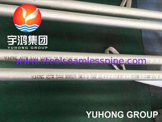 ASTM B444 Inconel 625 naadloze U-bochtbuis voor schelp- en buizenwarmtewisselaars