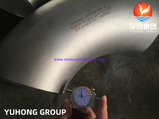 ASTM A403 WP347H 90 graden elleboog van roestvrij staal achtersteweld, ASME B16.9