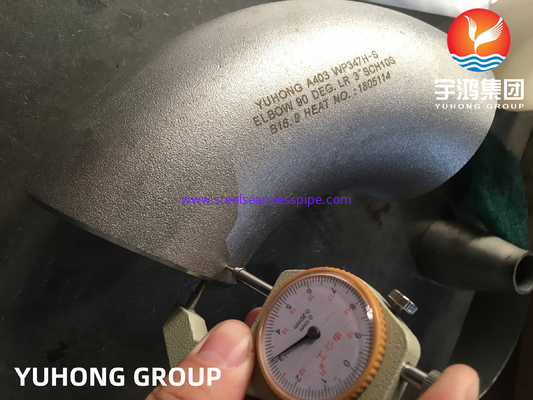 ASTM A403 WP347H 90 graden elleboog van roestvrij staal achtersteweld, ASME B16.9
