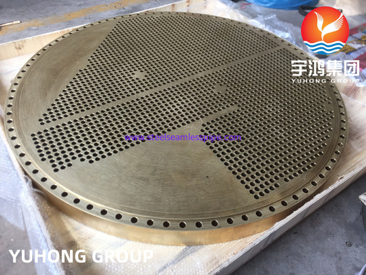 ASTM B171 C46400 / C44300 Messing legering buisplaat warmtewisselaar buisplaat