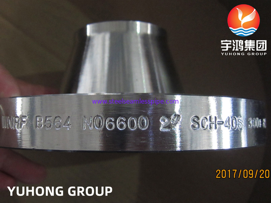 ASTM B564 Inconel 600 / UNS N06600 Nickel legering staal gesmeed lashalsflens