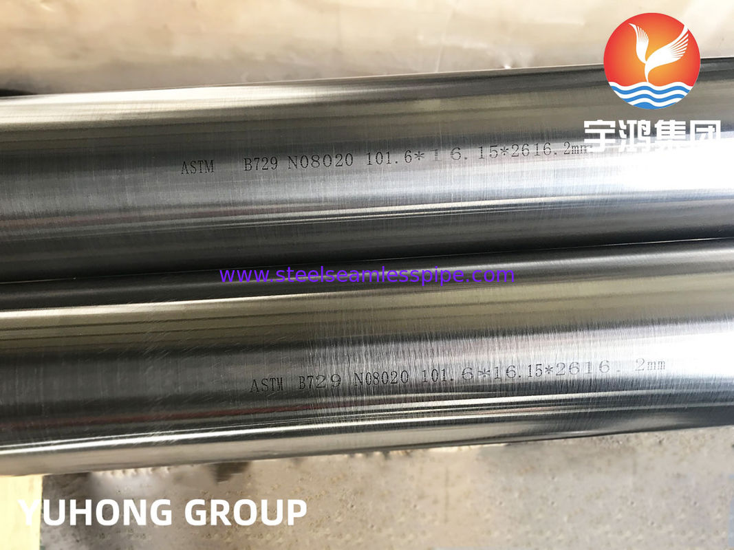 ASTM B729 LEGERING 20 / UNS NO8020 HASTELLOY NAADLOZE PIJP 100% UT