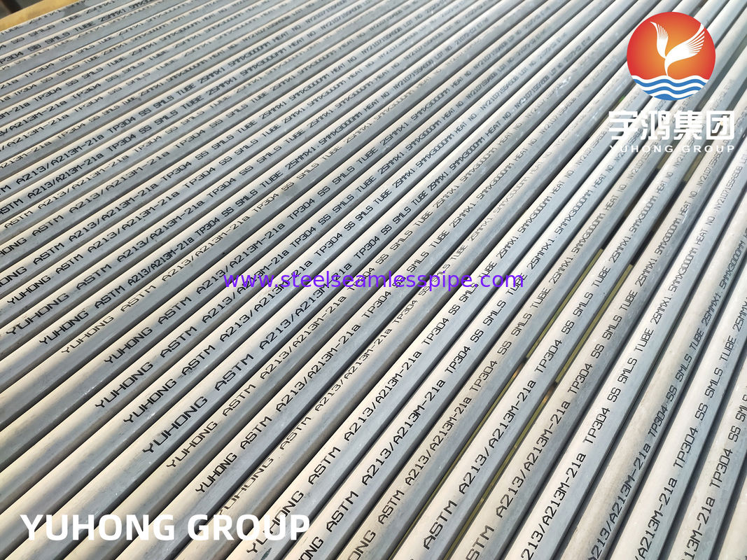 ASTM A213 TP304 Naadloze Roestvrijstalen Buis, Gebeitst & Gegloeid voor Warmtewisselaar en Boiler