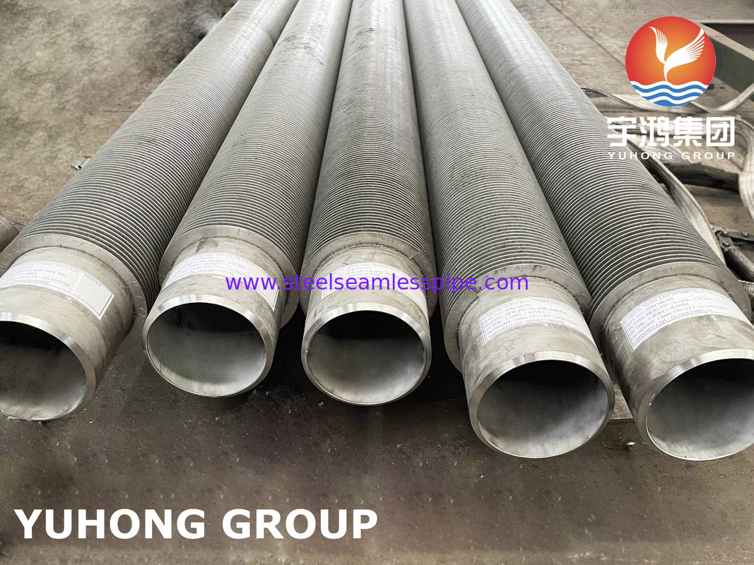 Stainless Steel High Frequency Welded Fin Tube, TP304H SMLS Pipe Met SS304 Solid Fin Voor Energiecentrales