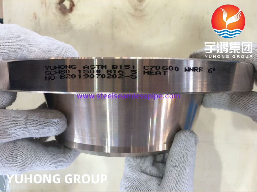 ASTM B151 C70600 2.0872 Cu-Ni-legering gesmeed Weldneck Flange RF B16.5