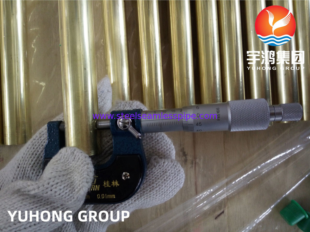 ASTM B111 / ASME SB111 C44300 koperen-nikkelbuis naadloos voor toepassing in condensatorkoelsystemen
