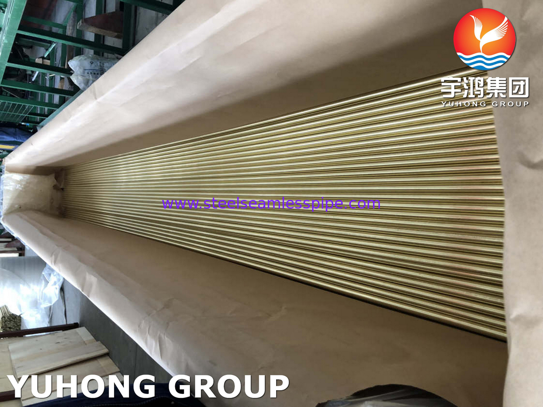 Koperen legering naadloos buis Admiralty Messing buis ASTM B111 C44300 C71500 C68700