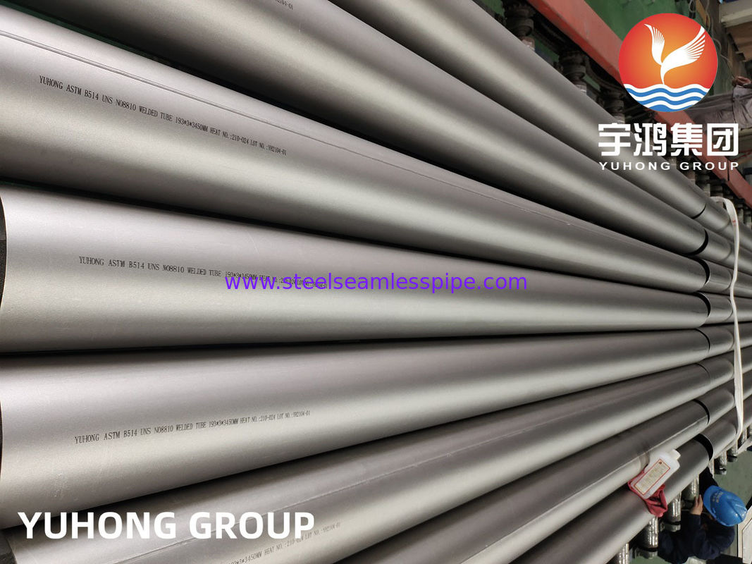 ASTM B514 N08800 Inconel 800H Inconel Nickel Alloy Gesloten Pipe voor Gasverwerking