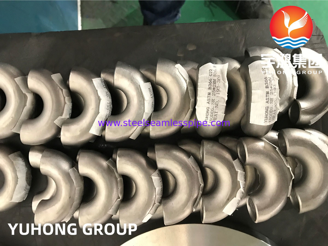 Korte straal ASTM B366 Hastelloy C22 2.4602 180 graden Terugkeer B16.9