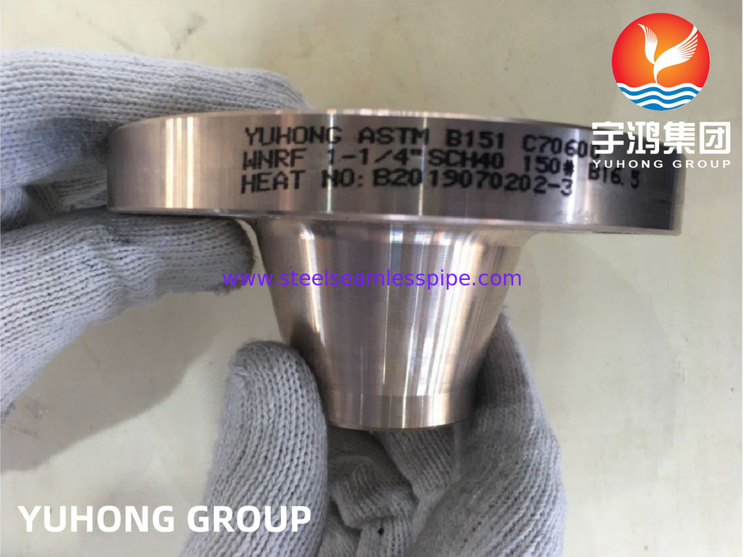 ASTM B151 C70600 1-1/4&quot; SCH40 #150 WN Kopernickelflangen ASME B16.5