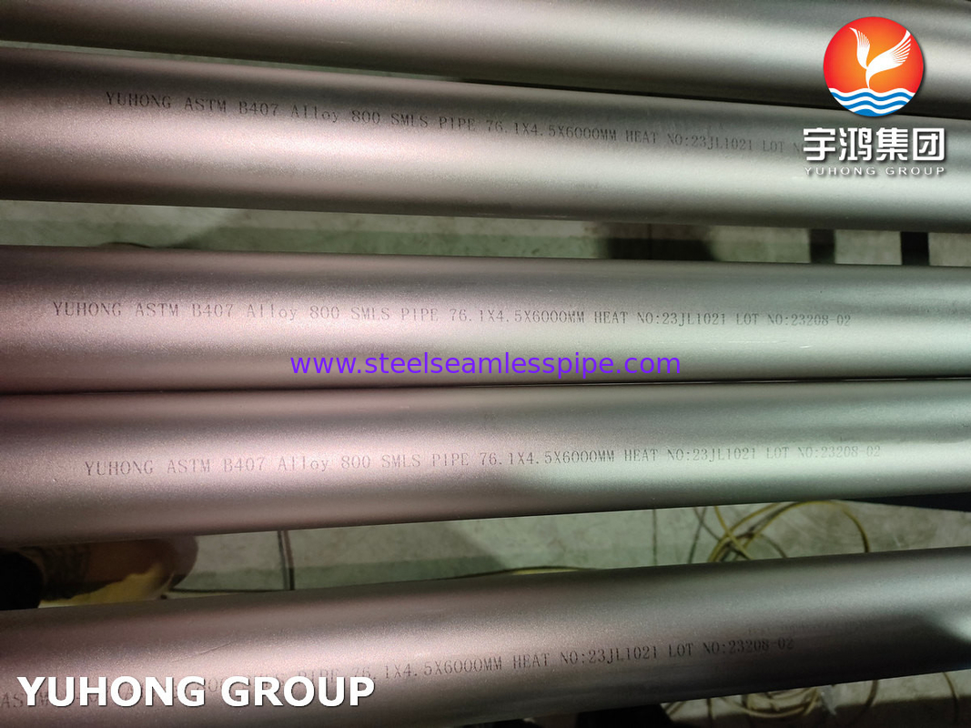 ASTM B407 Incoloy 800 naadloos buisje OD 10-300 mm Oplossing geantend voor ethyleencracking