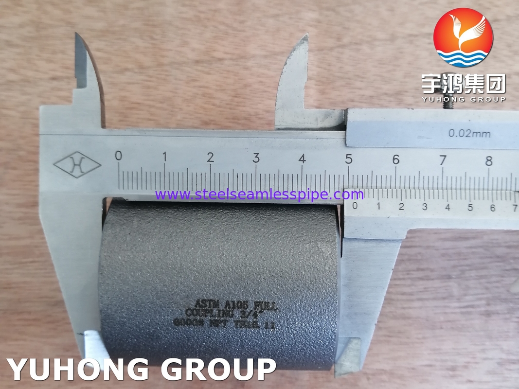 ASTM A105 Carbon Steel Gesmeed Volle Koppeling NPT 6000LBS B16.11 Voor de chemische industrie