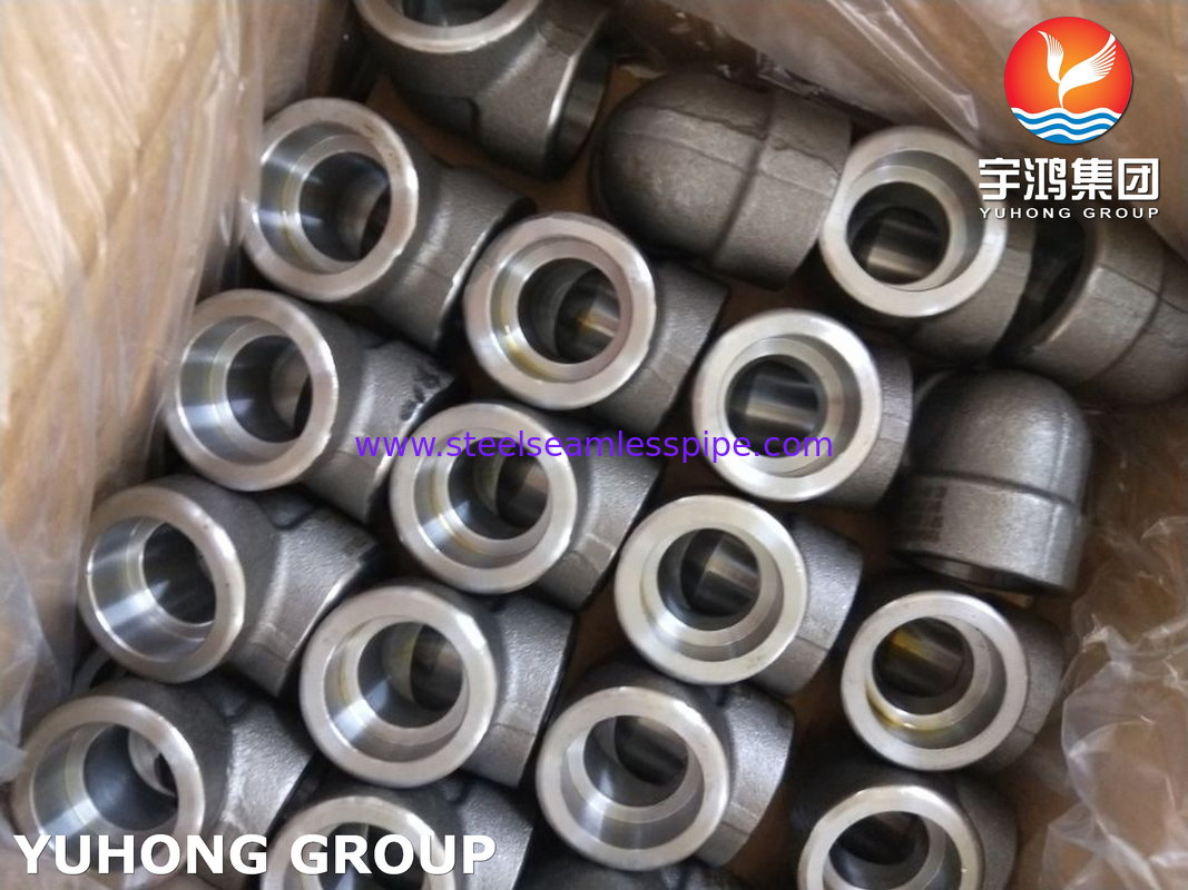 ASTM A105 Carbon Steel Fittings Socket Weld 90Deg LR Elbows 3000LBS ASME B16.11