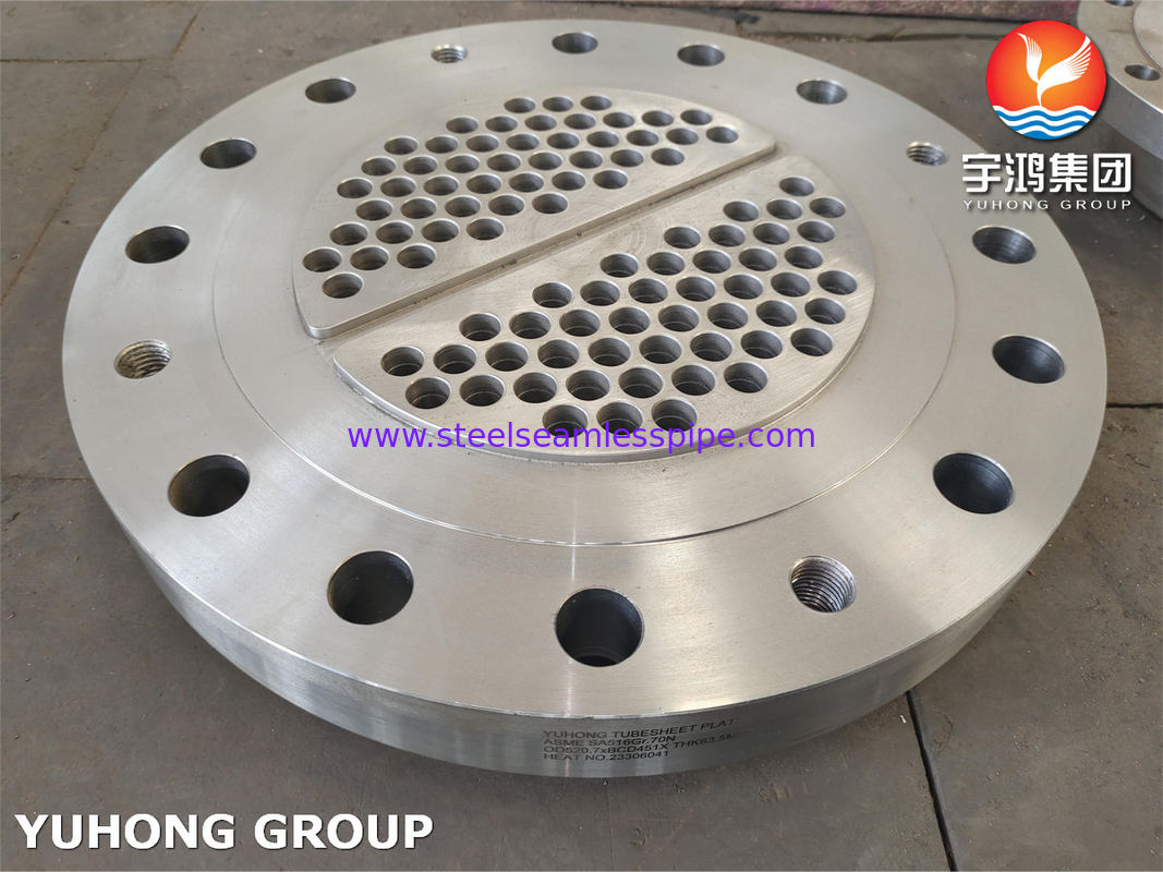 ASME SA516 Gr.70N Carbon Steel Tube Sheet, drukvatplaat voor warmtewisselaars