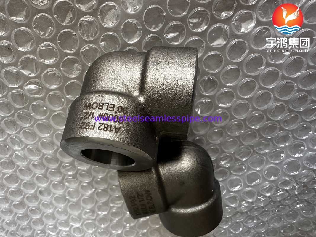 A182 F53 F92 1/2&quot; #3000 90° Elbow Socket Welded ASME B16.11 Voor energiecentrales