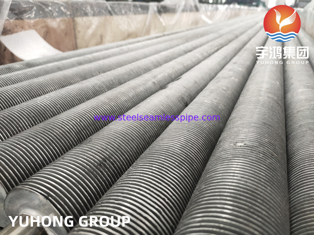 ASME SA249 TP304 AL Extrudeerbare T-type gevlossen buizen voor droge ovenwarmte-uitwisseling Ronde vorm