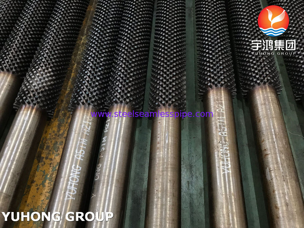 Studded Fin Pipe Alloy Steel Finned Pipe ASTM A213 T9 Carbon Steel Fin For Furnace