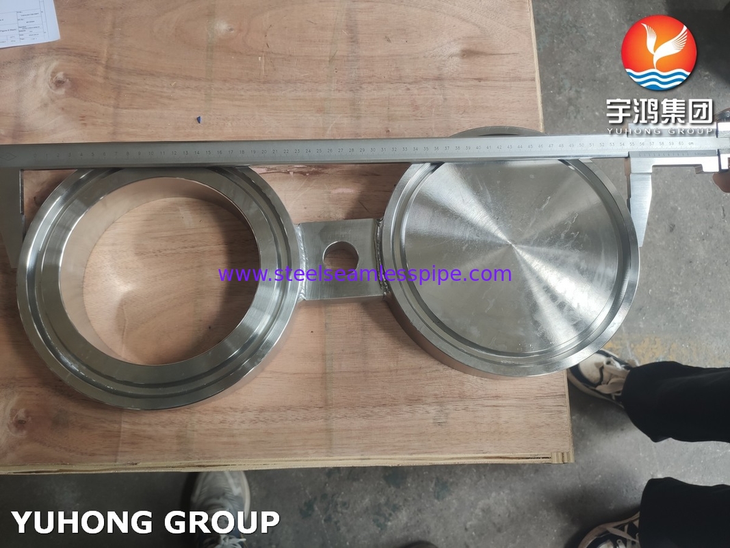 ASTM A182 F51 Duplex Steel Spectacle Blind Flange / B16.48 RTJ Figuur-8
