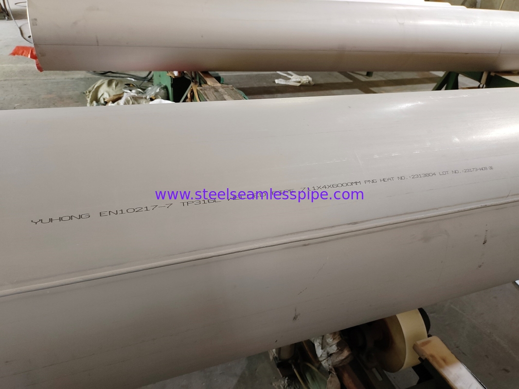 TP316L DSAW-buis EN 1.4404 Voor afvalwaterzuiveringsinstallaties ASTM A358 norm