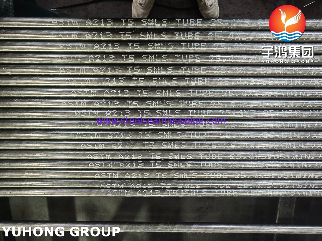 ASTM A213 / ASME SA213 T5 legeringsstaalbuizen voor toepassing in boilerwarmtewisselaars