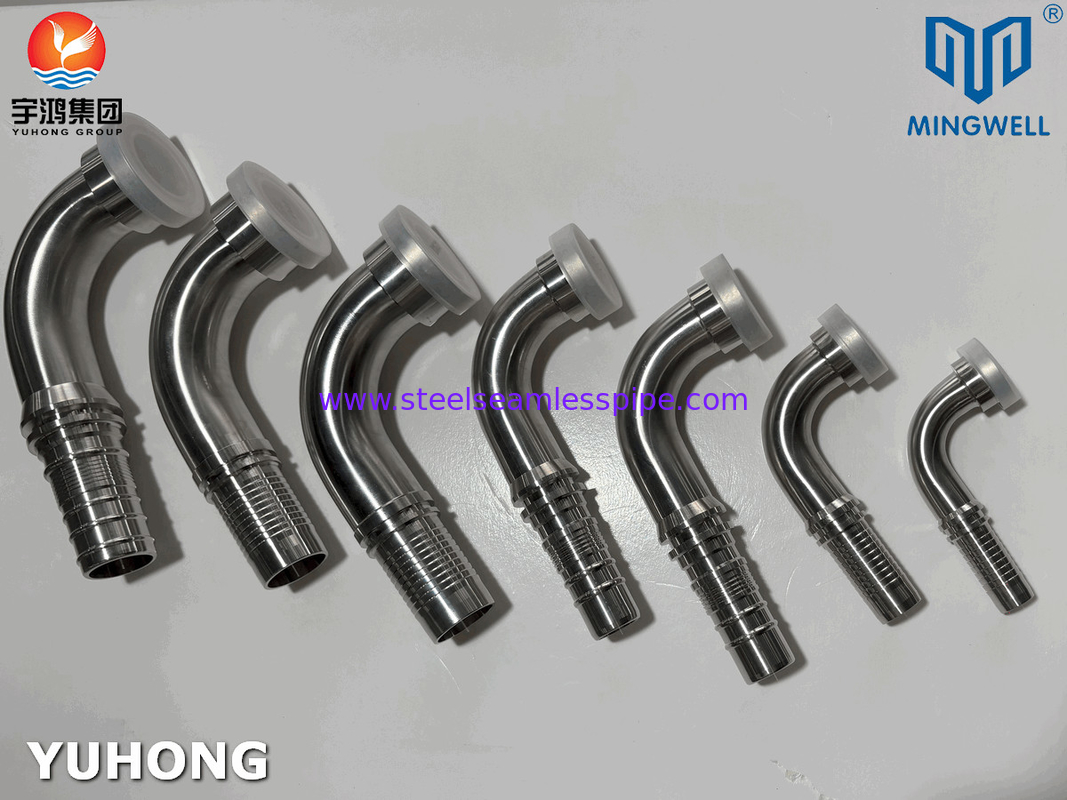 Stainless Steel Hose Fitting 90° SAE Flange SS316L Voor toepassing van slangbuisverbinding