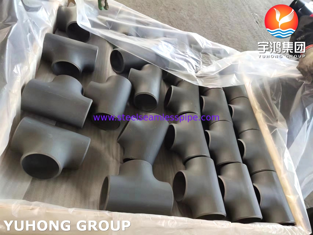ASTM A234 WP11 Equal Tee, Carbon Steel Butt-Weld Fitting, Zwarte verf roestvrij oppervlak