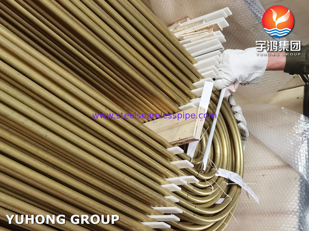 ASTM B395 / ASME SB395 C68700 U Bend Copper Alloy Tube voor Warmtewisselaar