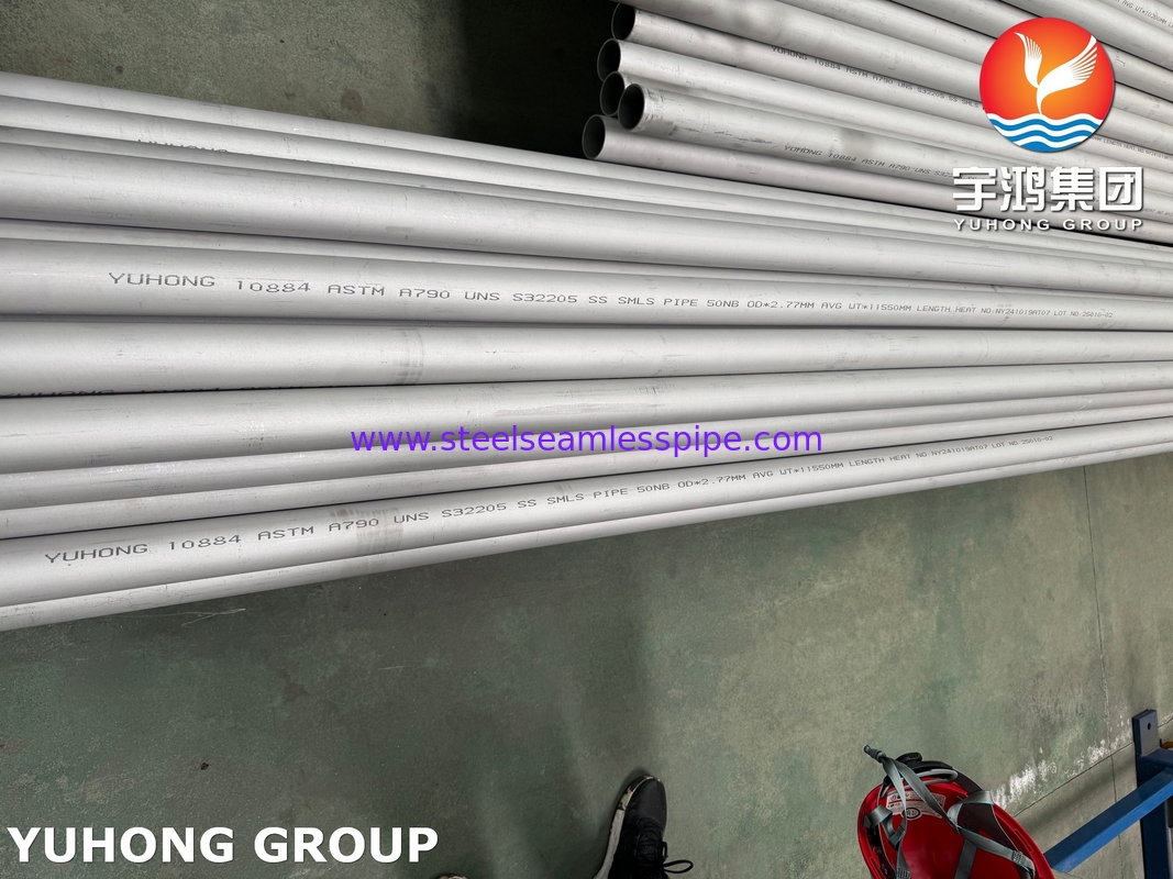 ASTM A790 / ASME SA790 S32205 Duplex Steel Seamless Pipe voor olie- en gasindustrie