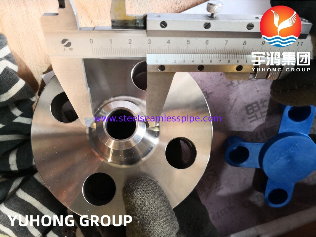 Inconel 600 (legering 600, UNS N06600) Nikkellegeringsflens, ASTM B564 / ASME SA564, Weld-neck raised face (WNRF)