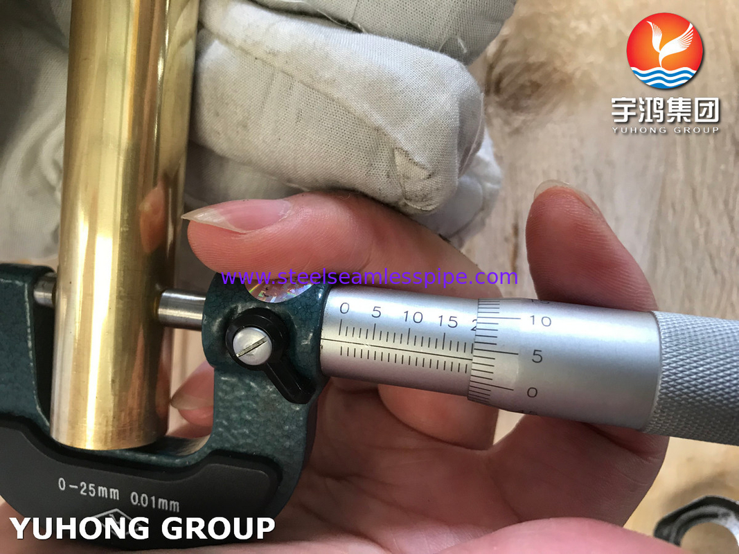 ASTM B111 / ASME SB111 C44300 Koper-nikkel buis voor condensor- en warmtewisselaartoepassingen