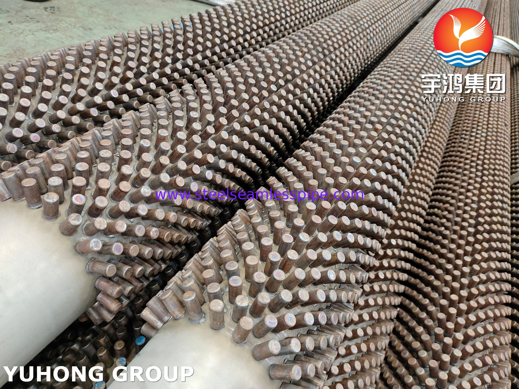 ASTM A213 T9 Gelegeerd Stalen Studded Fin Tube met Gelegeerde / Roestvrijstalen Studs voor Boiler of Verwarmer